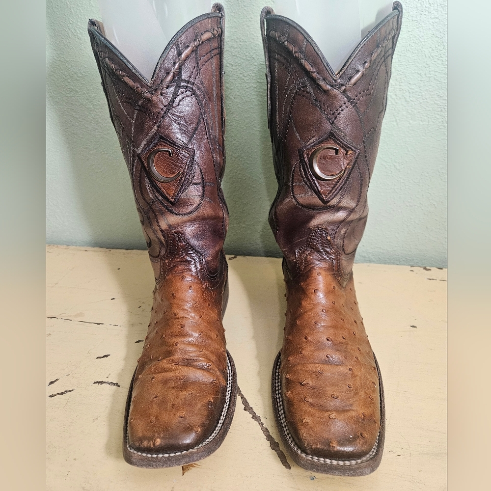 Cuadra Honey Ostrich Western Boots